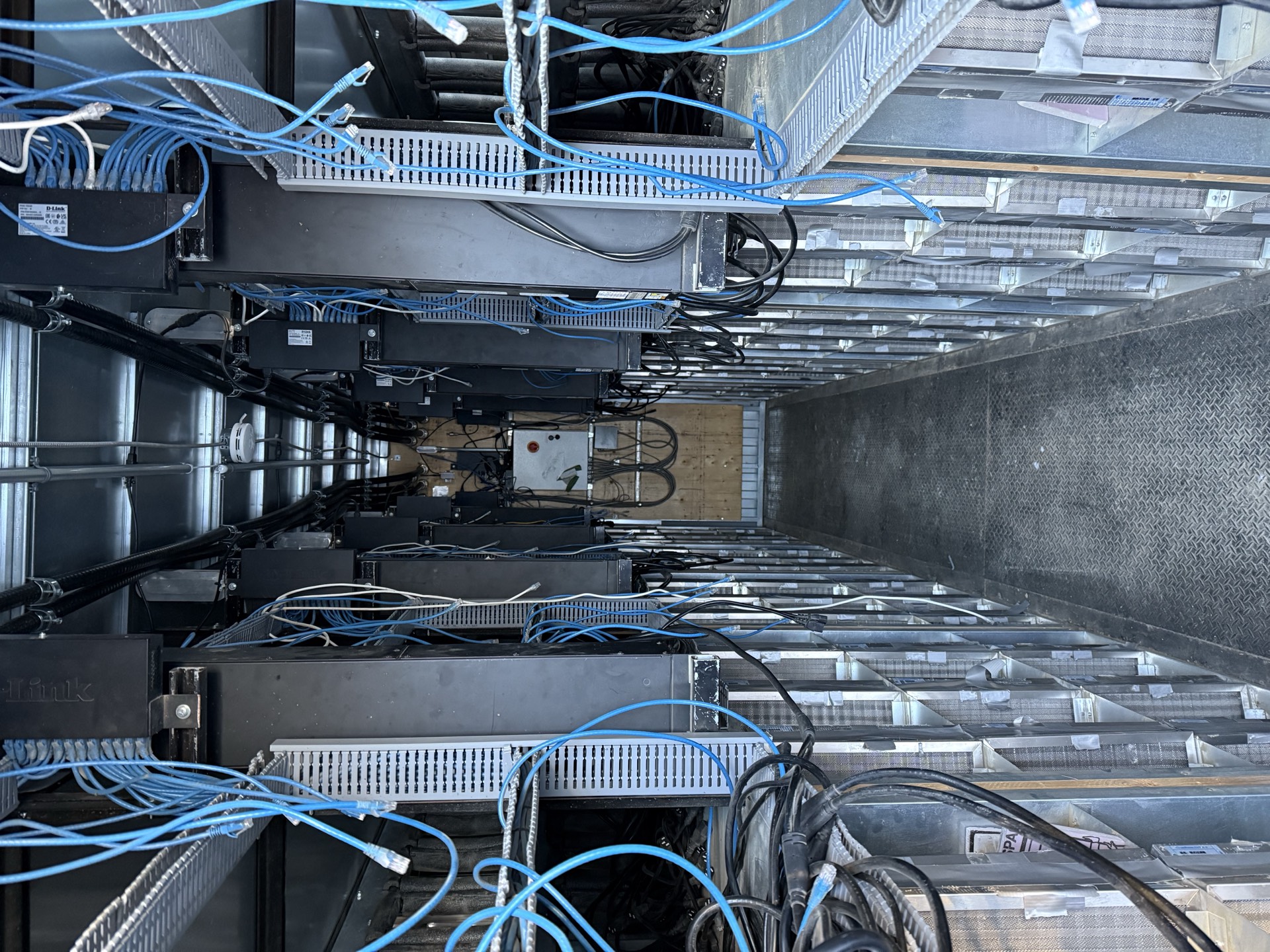 ASIC miners inside container